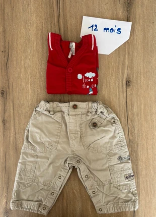 Ensemble garçon 12 mois | pantalon beige sergent major | veste chaude rouge Orchestra, marque: Sergent Major, état: Très bon état, taille: 9-12 mois / 74 cm, 7,00 €, 8,05 € Protection acheteurs incluse
