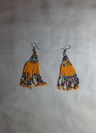 Boucles d'Oreilles Afro Chic Massaï (From Kenya), marque: Fait Main, état: Neuf sans étiquette, 7,00 €, 8,05 € Protection acheteurs incluse