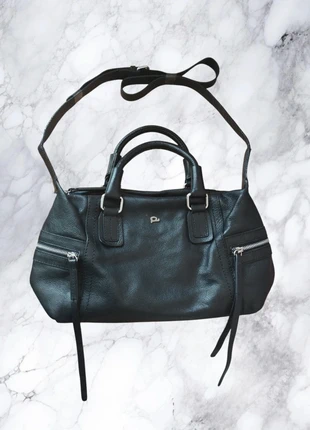 Y2K Vintage Genuine Leather Side Zip Pocket Black Bag - Sac Cuir Noir - Borsa Pelle Nera, marque: The Genuine Leather, état: Très bon état, 24,00 €, 25,90 € Protection acheteurs incluse