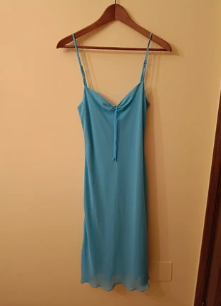 #Vestido gasa azul Naf Naf #Robe mousseline bleue Naf Naf #Blue chiffon dress Naf Naf #Abito chiffon, marque: Naf Naf, état: Très bon état, taille: L / 40 / 12, 8,50 €, 9,63 € Protection acheteurs incluse