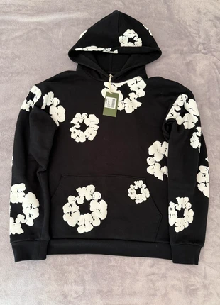 denim tears cotton wreath hoodie | black | brand new with tags | size L, merk: Denim Tears, staat: Nieuw met prijskaartje, maat: L, € 360,00, € 378,70 inclusief Kopersbescherming