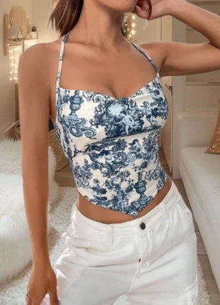 Top d’été fleur femme M, merk: Vintage Dressing, staat: Heel goed, maat: M / 38 / 10, € 17,89, € 19,48 inclusief Kopersbescherming