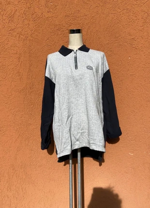 Felpa Polo Oversize Sergio Tacchini – Stile Casual & Vintage - Oversized Polo Sweatshirt, marca: Sergio Tacchini, estado: Muy bueno, tamaño: XL, 12,00 €, 13,30 € Protección al comprador incluida