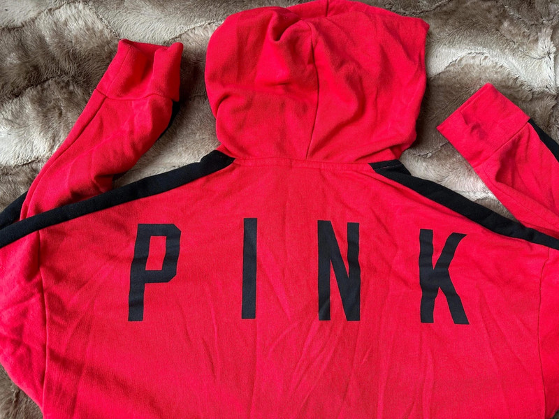 Victoria secret pink crop hoodie size medium 2