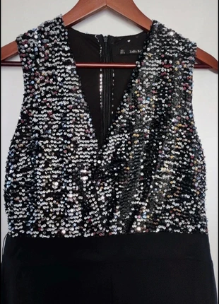 🪩 Combinaison chic Zara argent et noir 🪩, brand: Zara, condition: Very good, size: L / 40 / 12, €33.00, €35.35 includes Buyer Protection