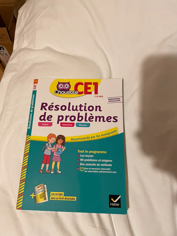 Livre d’exercice de math niveau problème géométrie et mesure  1