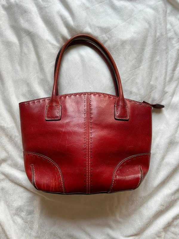 Y2K vintage red leather mini bag 3