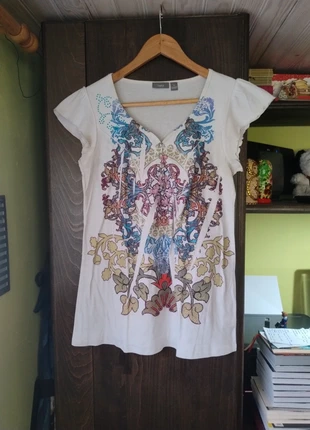 T-shirt blanc imprimé floral, marque: Apt. 9, état: Satisfaisant, taille: S / 36 / 8, 3,00 €, 3,85 € Protection acheteurs incluse