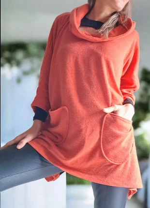 🧶pullover Lana 75% cappuccio design corallo salmome taglia unica donna Made in Italy, marke: Lana, zustand: Sehr gut, größe: Einheitsgröße, 7,50 €, 8,58 € inklusive Vinted-Käuferschutz