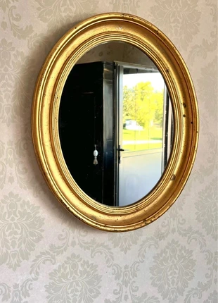 Magnifique miroir ovale ancien en bois doré patiné, brand: Vintage, condition: Very good, €45.00, €47.95 includes Buyer Protection