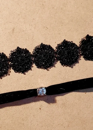 Lot de 2 bracelets tissu noir gothique, marca: H&M, estado: Nuevo sin etiquetas, 1,00 €, 1,75 € Protección al comprador incluida