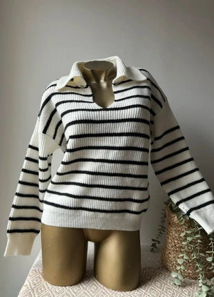 Superbe pull marinière col polo – Taille unique – Neuf, marque: Azara, état: Neuf sans étiquette, taille: Taille unique, 24,00 €, 25,90 € Protection acheteurs incluse