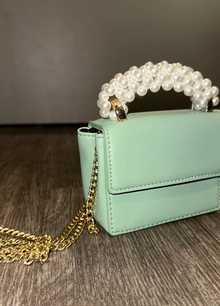 Ladies Mint Green Crossbody Mini Bag with Chain by topshop Vinted