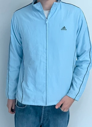 Veste Adidas vintage bleu clair logo brodé taille/L | Jacket Adidas vintage, marque: adidas, état: Très bon état, taille: L, 34,00 €, 36,40 € Protection acheteurs incluse