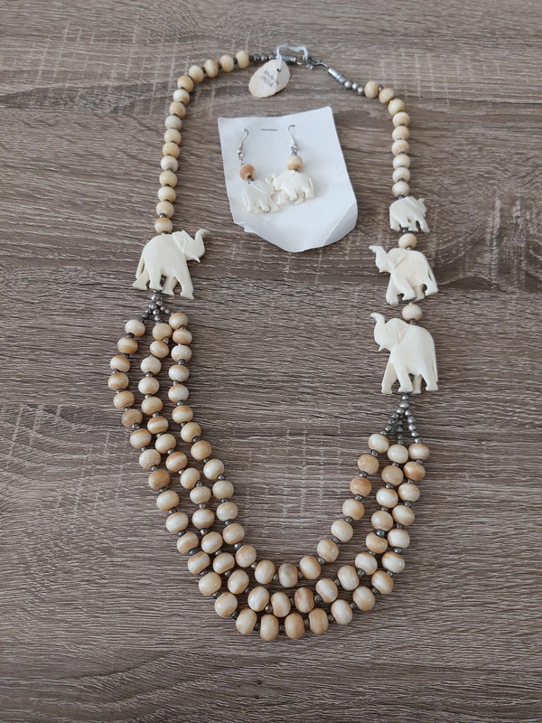 Vintage Boho Chic Necklace with Matching Earrings 1