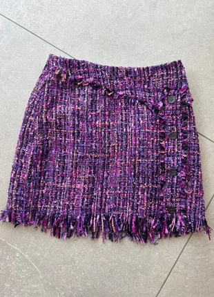 ZARA Tweed Rock in Lila/Pink, marke: Zara, zustand: Neu, größe: XS / 34 / 6, 9,00 €, 10,15 € inklusive Vinted-Käuferschutz