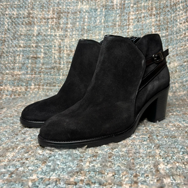 Cordani Beverly Heeled Ankle Booties in Black Suede 2