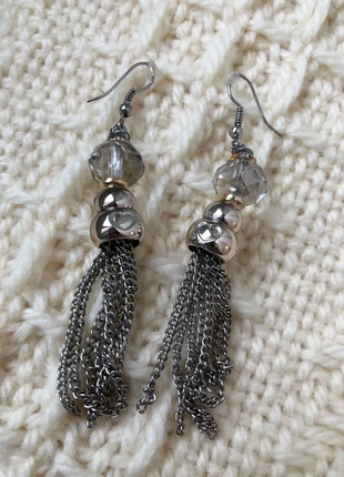 Boucles d’oreilles pendantes argentées, marque: Inconnu, état: Très bon état, 2,00 €, 2,80 € Protection acheteurs incluse