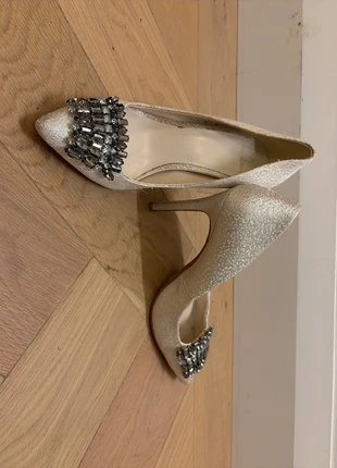 Jenny Packham light gold shimmer Closed Toe Heels, brand: Jenny Packham, condition: Very good, size: 38, €22.00, €23.80 includes Buyer Protection