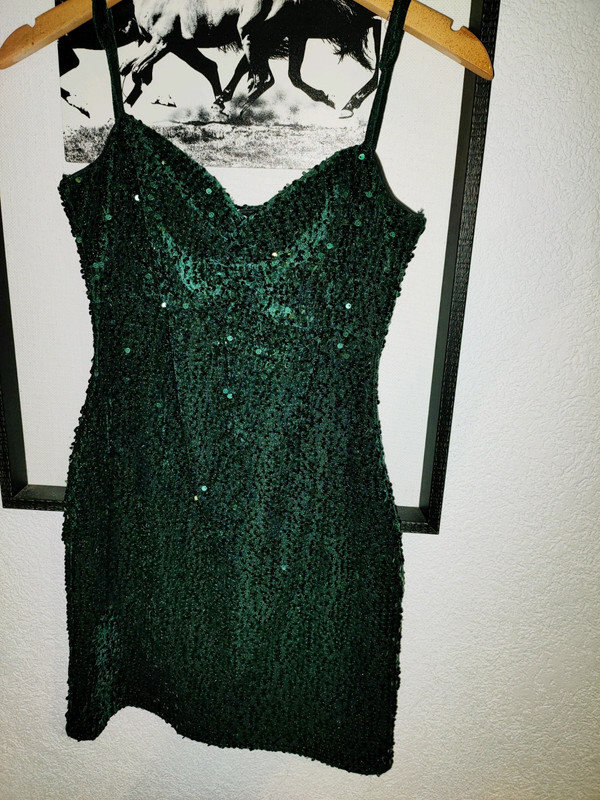 Vestido verde de lentejuelas - Vinted