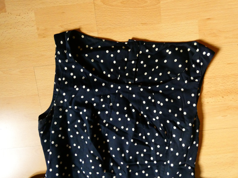 Robe a pois Camaieu bleu blanc