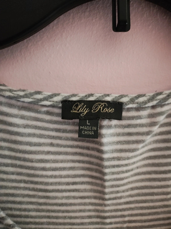 Lilly Rose striped gray and black shirt 2