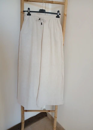 🌾 Pantalon beige en lin S/M – Élégance naturelle et confort estival, marke: MOOCCI, zustand: Sehr gut, größe: XS / 34 / 6, 15,00 €, 16,45 € inklusive Vinted-Käuferschutz