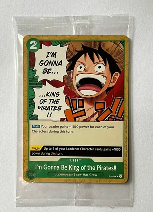 One Piece TCG English P-024 I’m Gonna Be King of the Pirates !!, brand: Bandai, condition: Very good, €5.00, €5.95 includes Buyer Protection Pro