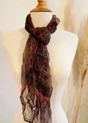 *Foulard carré vintage marron, marca: Vintage, estado: Muito bom, €5.00, €5.95 inclui Proteção do Comprador