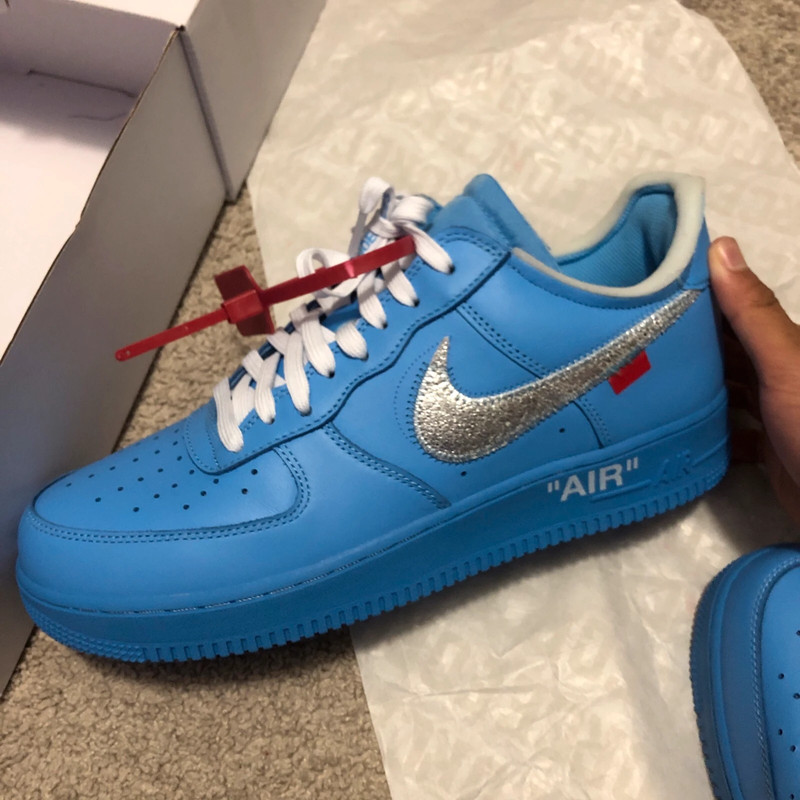 Nike off white shoes blue online