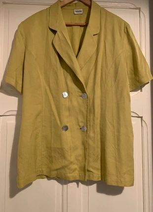 Blouse soie lecomte vert anis , merk: lecomte, staat: Heel goed, maat: XL / 42 / 14, € 10,00, € 11,20 inclusief Kopersbescherming