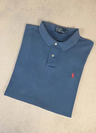 Polo Ralph Lauren bleu - logo orange - taille XL - 100% coton, brand: Ralph Lauren, condition: Very good, size: XL, €17.90, €19.50 includes Buyer Protection