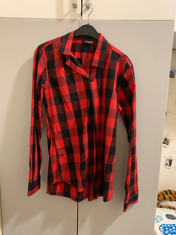 camicia a quadri rossi e neri Vinted