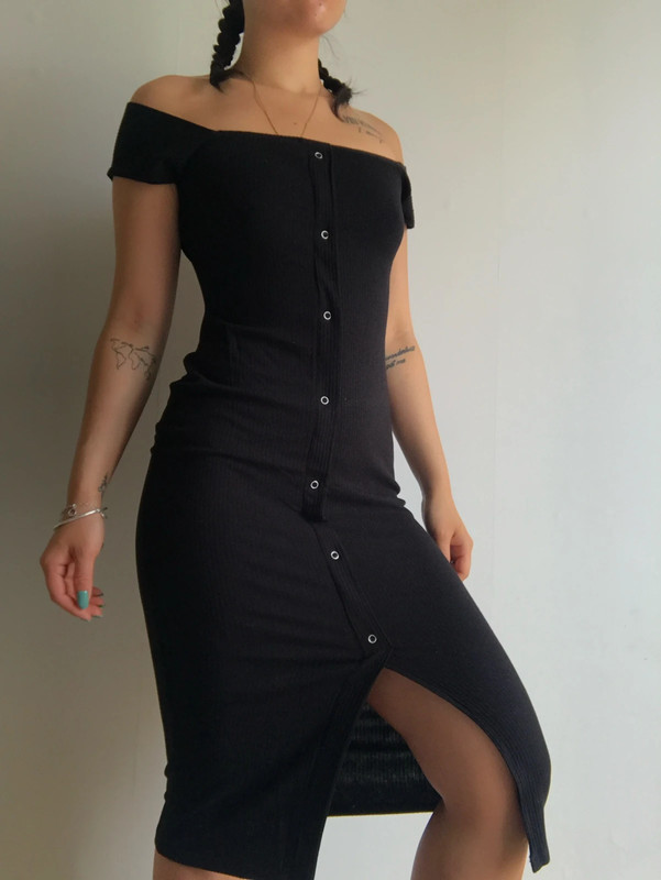 Robe noire épaules dénudées Asos 1