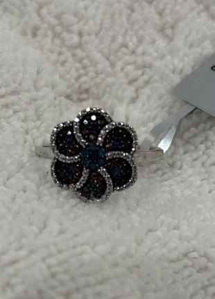 Blue diamond ring, brand: GemsTV, condition: New with tags, size: 18.5 mm / Q½, £22.00, £23.80 includes Buyer Protection