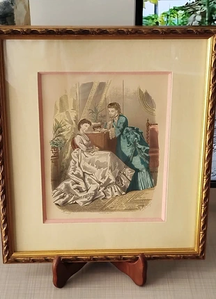 Gravure ancienne encadrée – Style victorien, signée Howard, brand: Art, condition: Very good, €20.00, €21.70 includes Buyer Protection