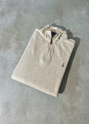 Pull Half zip 1/4 zip col camionneur Ralph Lauren | crème nouveau logo | M, marke: Ralph Lauren, zustand: Sehr gut, größe: M, 54,00 €, 57,40 € beinhaltet Vinted-Käuferschutz Pro