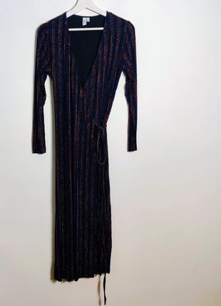 & Other Stories Paris Atelier – Zwarte glitter-wrapjurk met multicolor lurex – maat 38, marque: & Other Stories, état: Très bon état, taille: M / 38 / 10, 20,00 €, 21,70 € Protection acheteurs incluse