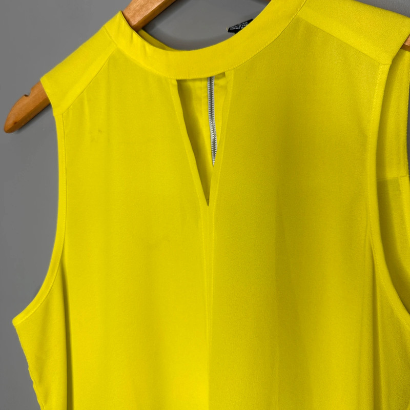 Forever 21 neon yellow sleeveless blouse 3