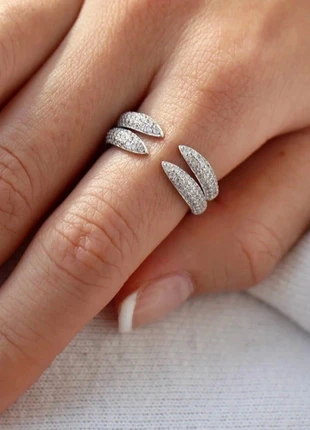 Bague anneau ajustable argent et zirconium Taille 50, brand: Objekts, condition: New without tags, size: 15.7 mm Ø, €35.00, €37.45 includes Buyer Protection