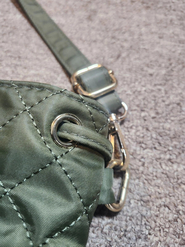 Olive Green Quilted Crossbody Bag 4