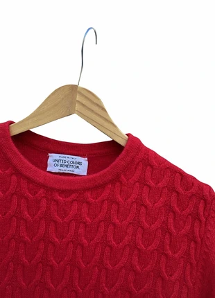 Vintage 90s United Colors of Benetton wool and angora cable knitted jumper, brand: United Colors of Benetton, condizioni: Ottime, taglia: M / IT 42 / EU 38, €25.00, €26.95 include la Protezione acquisti