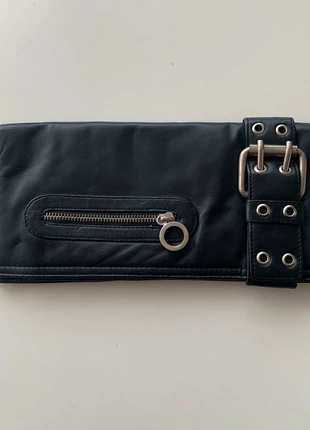 Bolso de mano negro cuero sintético hebilla bolso sobre vegan black leather Mango Punk Rock Goth, marca: Mango, estado: Muy bueno, 4,00 €, 4,90 € Protección al comprador incluida