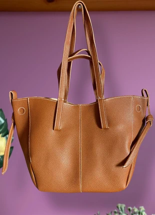 Bolso tote marrón camel con doble asa NUEVO, marque: Boutique Italiana, état: Neuf sans étiquette, 19,00 €, 20,65 € Protection acheteurs incluse
