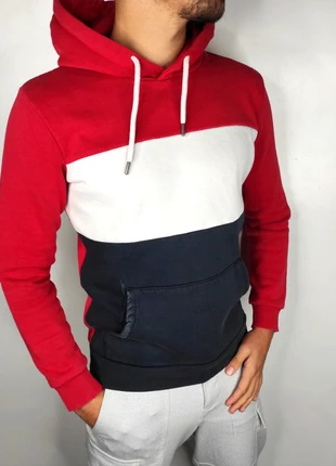 Sweat à capuche rouge blanc à rayures T.XS LBO, marque: LBO, état: Très bon état, taille: XS, 12,00 €, 13,30 € Protection acheteurs (Pro) incluse