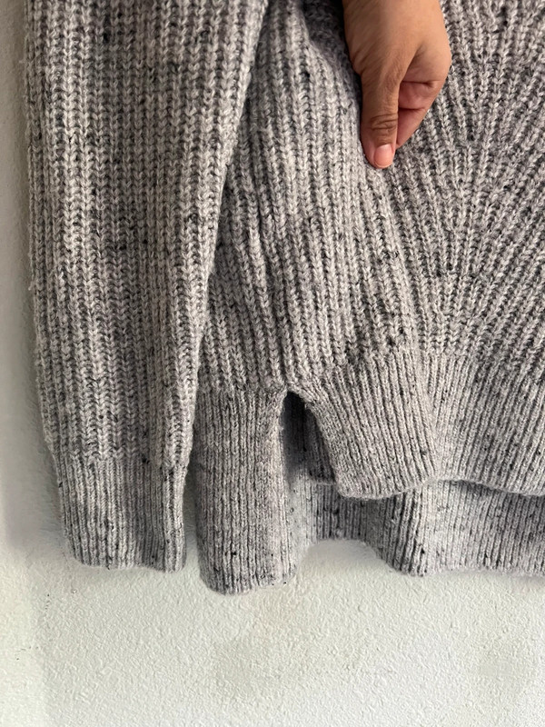 Madewell chunky knit turtleneck gray sweater 4