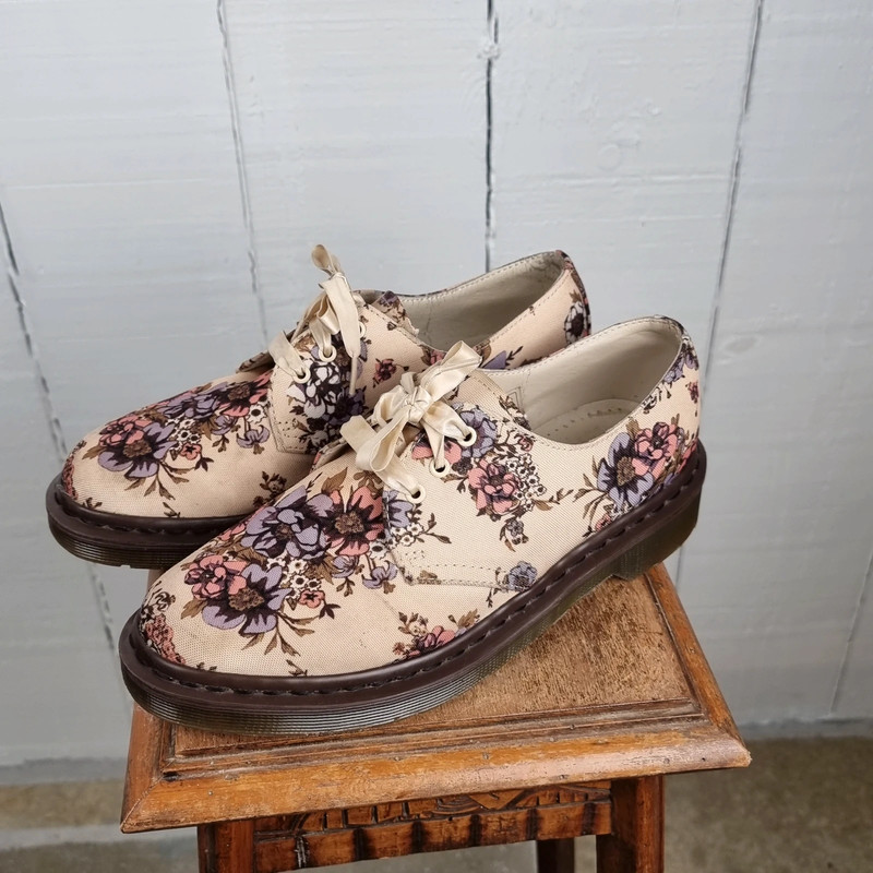 Dr martens flower shoes on sale