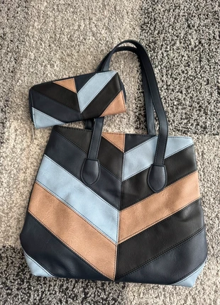 🎨 Neue Patchwork Tasche + Geldbeutel – Kunstleder – Retro Look, marque: Sonstiges, état: Neuf avec étiquette, 10,00 €, 11,20 € Protection acheteurs incluse