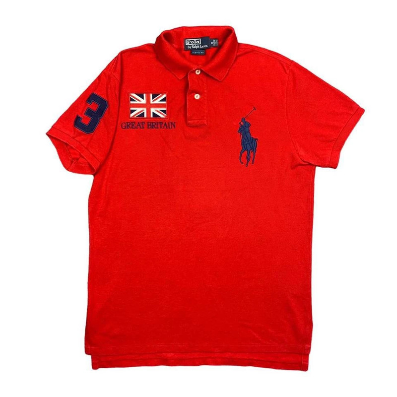 Polo Ralph Lauren chief keef polo shirt vintage red Great Britain embroidered graphic Vinted