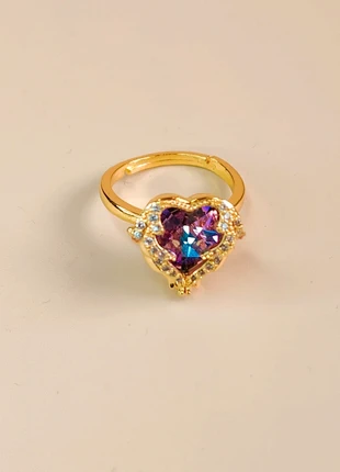 Bague ajustable en acier inoxydable et zircon, condition: New without tags, size: Adjustable, €10.00, €11.20 includes Buyer Protection